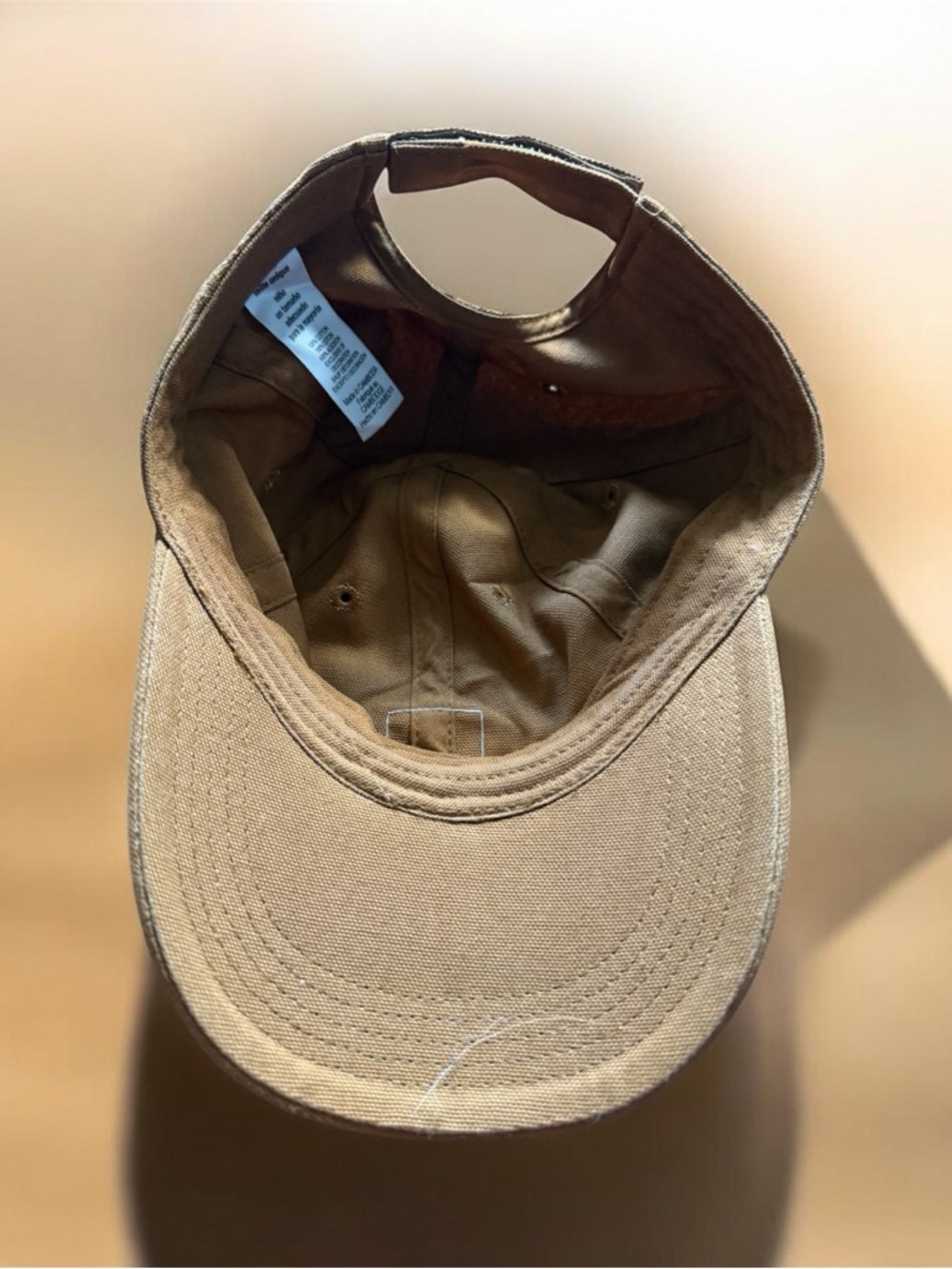 Carhartt Kids Tan Canvas Hat Logo Patch Adjustable - Picture 5 of 6